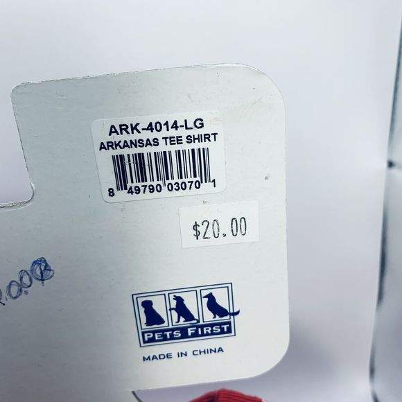 Pets First NCAA Razorback Tee Shirt for Dogs - Officially Licensed Sz Large NEW - Picture 7 of 11